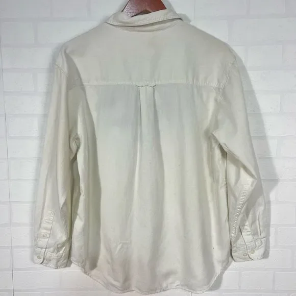 Disney Store Button Down Shirt Womens Size L Off White Pooh Embroidered - Picture 9 of 16